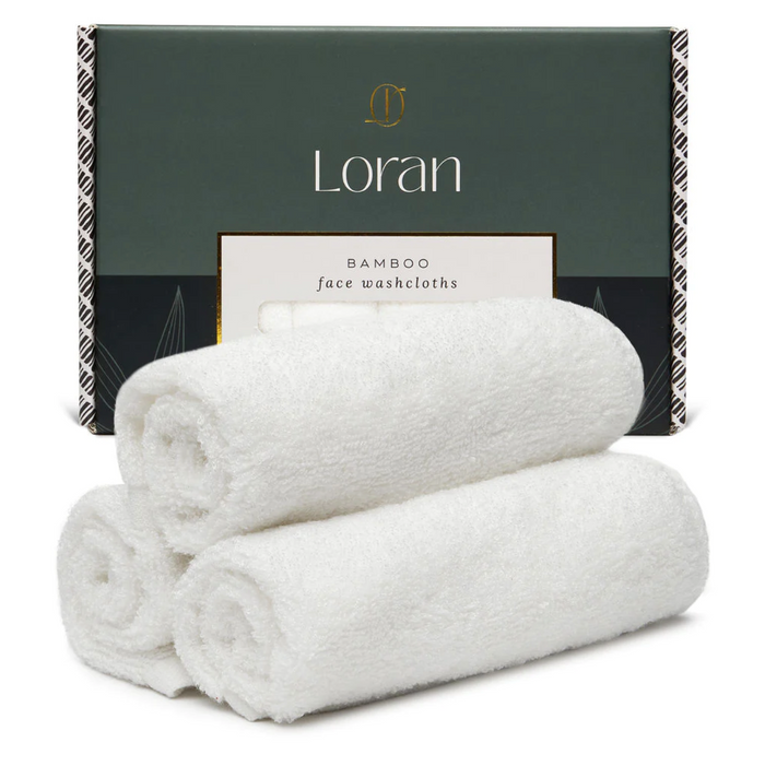 Luxury Bamboo Facial Washcloths, Set of 6